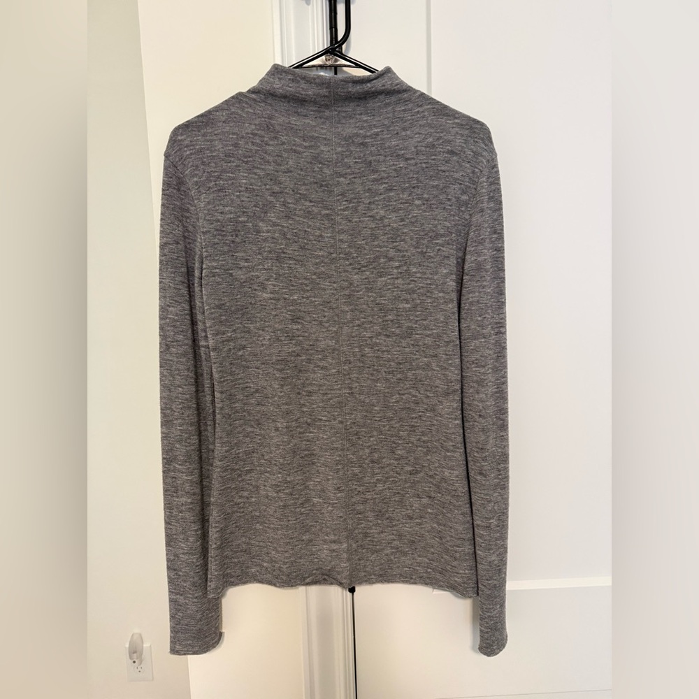 Something Navy Grey Mock Neck Top